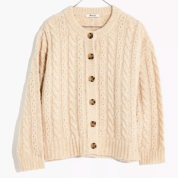 Madewell Sweaters - NWT Madewell Pointelle Cable Cardigan Sweater